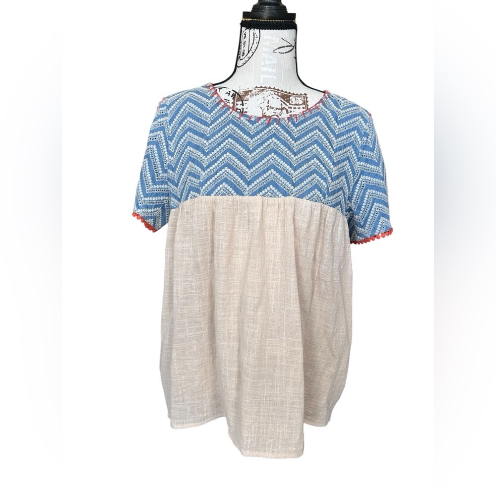 THML Like New 100% Cotton Coastal Spring Summer Top size Medium